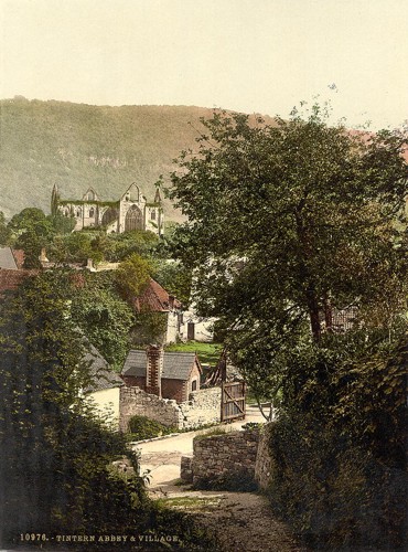 [Abbey and village, Tintern, England]