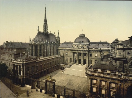 [Palais de Justice and Holy Chapel (i.e., Sainte-Chapelle), Paris, France]