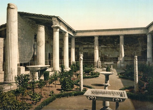 [Peristyle of the House of Vetti, Pompeii, Italy]